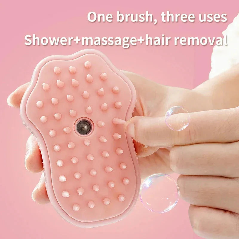 Electric cat and dog grooming brush with water spray, USB rechargeable, 3-in-1 pet grooming comb with ergonomic design.