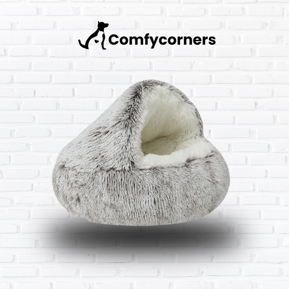 Soft plush Pawlio Deluxe Pet Bed with cushioned sides and cozy interior, perfect for small to medium-sized pets.