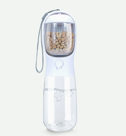 Pawlio portable dog water bottle with a built-in spray nozzle and leak-proof design for easy hydration on walks.
