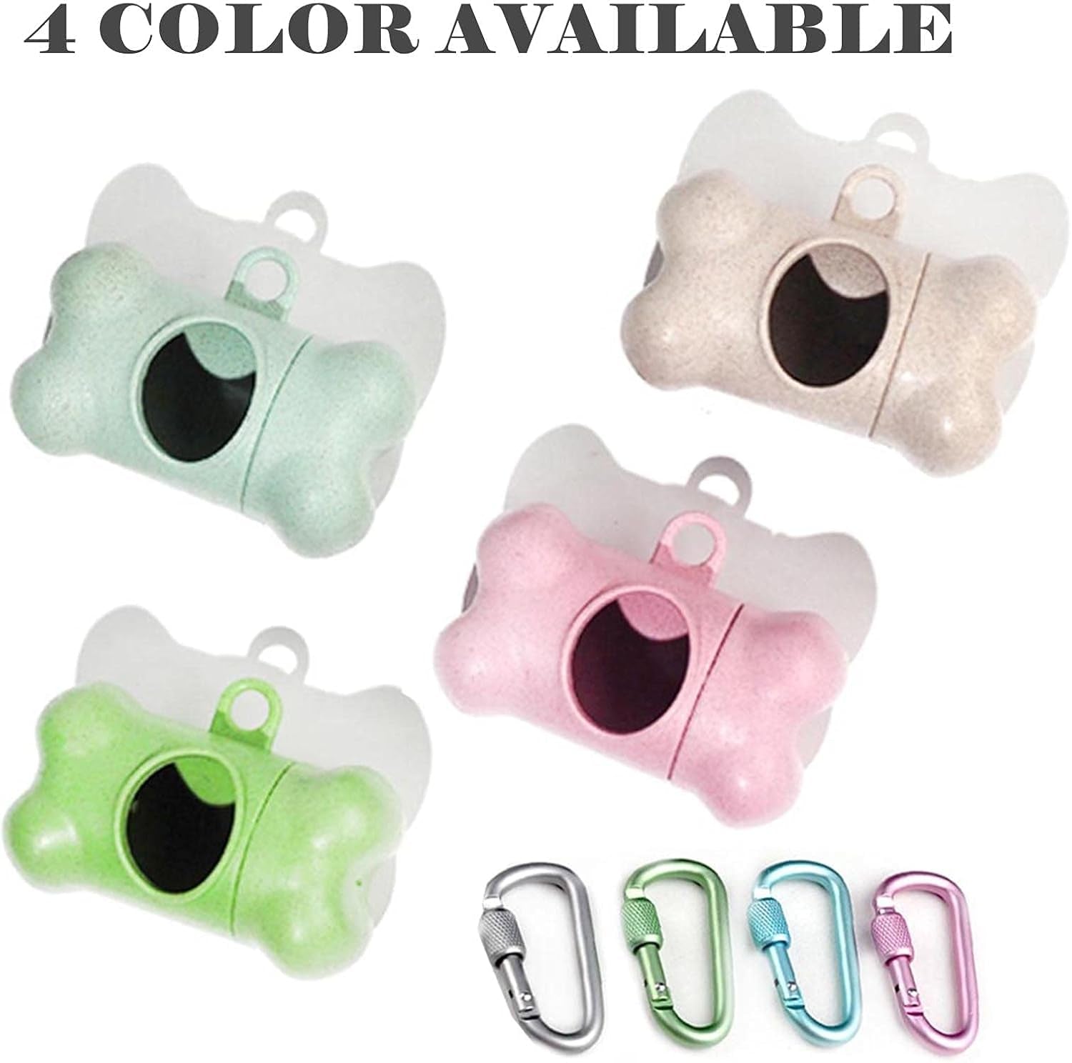 Pawlio™ Secure Poop Bag Dispenser with 195 waste bags, featuring a tangle-free design and compact, portable style for dog walks.