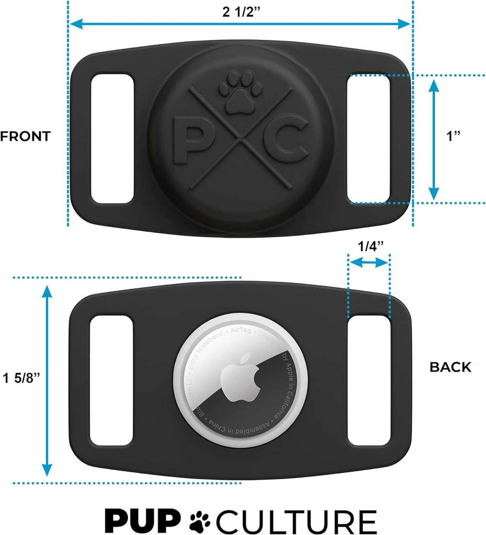 Pawlio™ Protective Apple AirTag Dog Collar with secure buckle and adjustable strap, designed for pet tracking and safety.