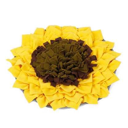 Sunflower Pet Snuffle Mat for Slow Feeding and Training