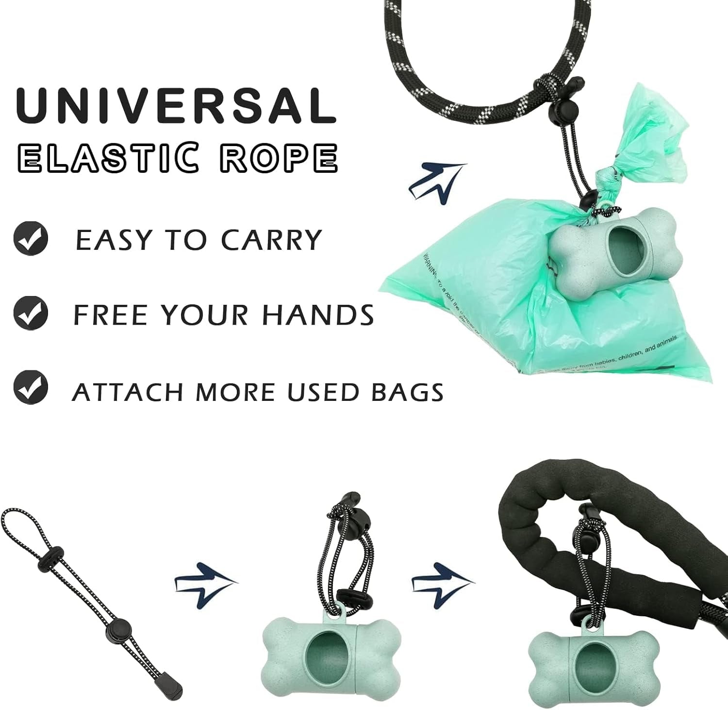 Pawlio™ Secure Poop Bag Dispenser with 195 waste bags, tangle-free design, compact pet accessory for easy waste disposal.