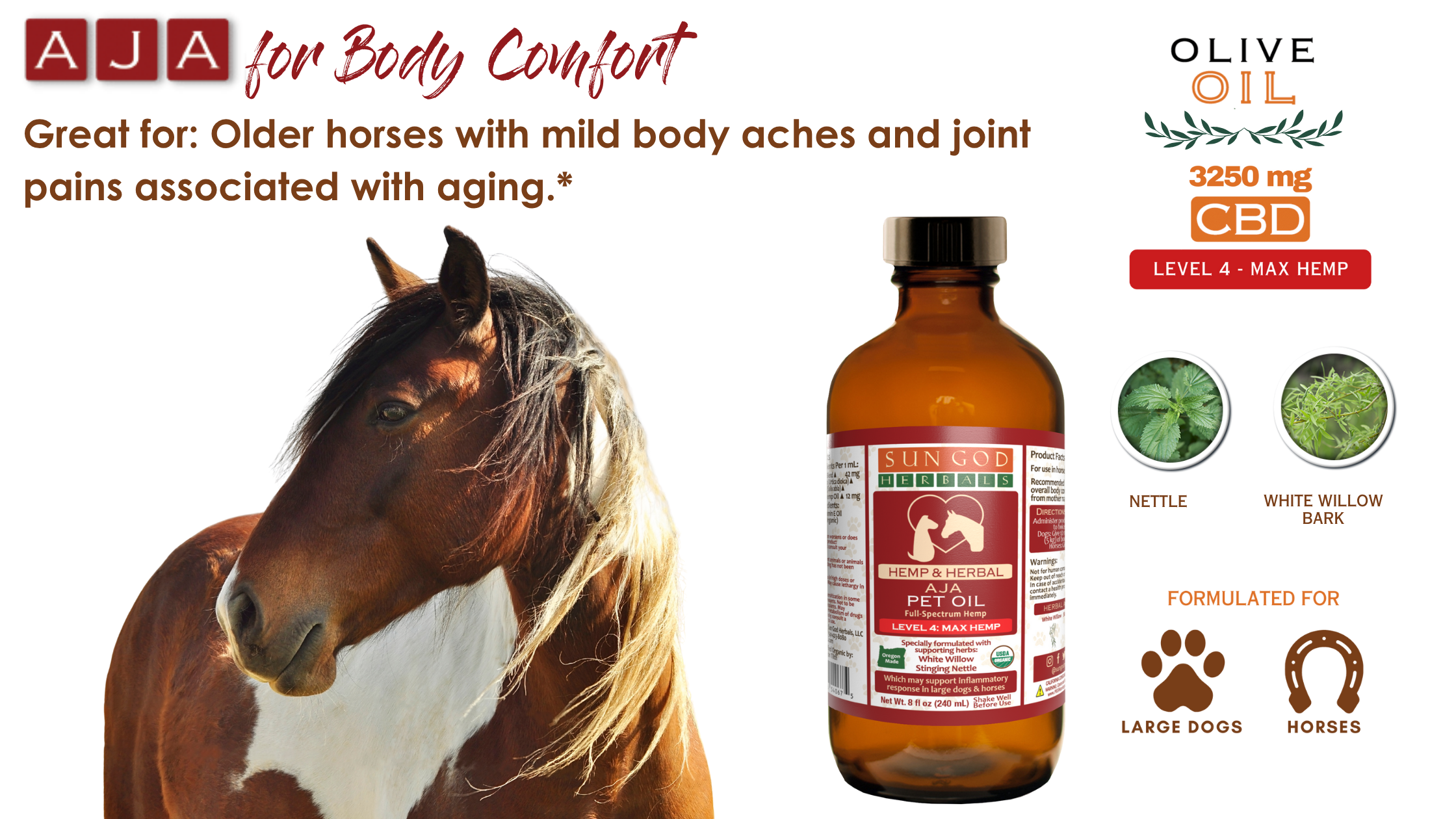 Soothing Hemp Harmony Pet Oil for Large Animals