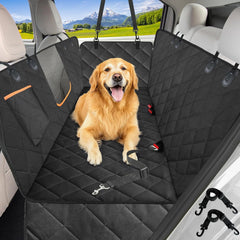 Pawlio™ Premium Dog Car Seat Hammock waterproof backseat protector with adjustable straps and side flaps for pet safety.