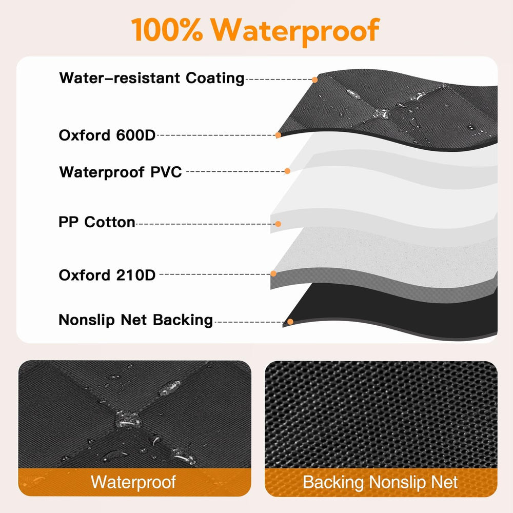 Pawlio™ Premium Dog Car Seat Hammock waterproof backseat protector with adjustable straps and mesh window for pet comfort.
