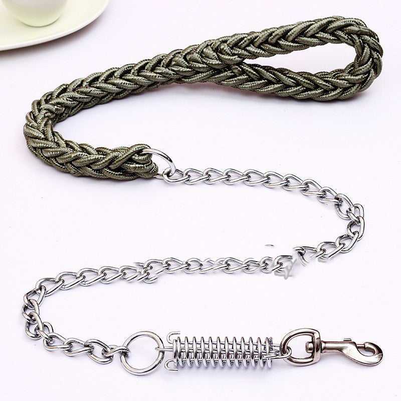 Hand-woven pet leash by Pawlio with stylish design, featuring durable materials and a comfortable grip for fashionable walks with your dog.