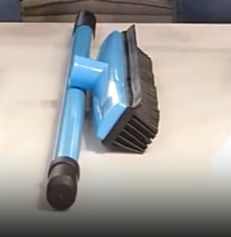 Pawlio pet hair removal broom mop with a wide cleaning head and textured surface for easy pet hair pickup on floors.