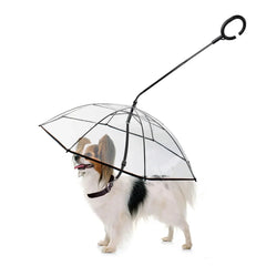 Pawlio™ Stylish Dog Umbrella providing waterproof rain protection for small to medium-sized dogs during walks.
