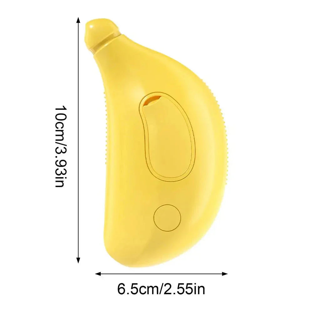 Electric cat steam brush with water spray, 3-in-1 pet grooming comb for cats and dogs, USB rechargeable.